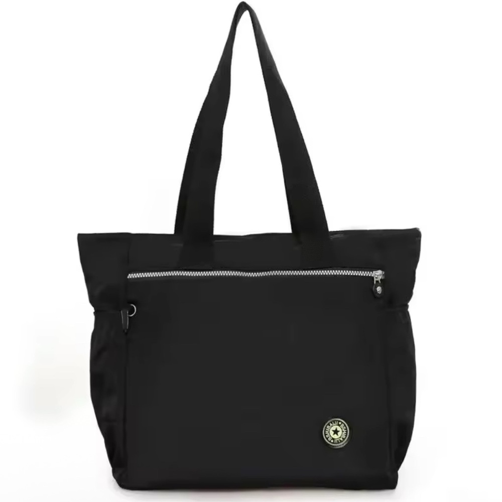 New Black Nylon Oxford Shoulder Tote Bag – Versatile, Durable & Spacious